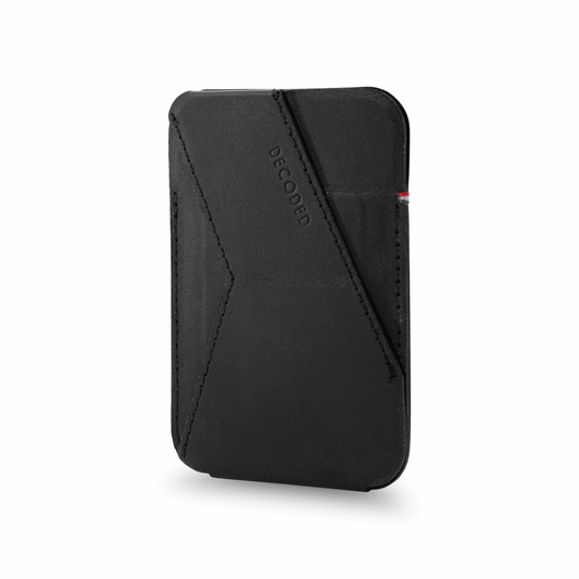 Decoded - Elegantes Leder Wallet mit MagSafe und mit integrierter Standfunktion - Schwarz - Pazzar.ch