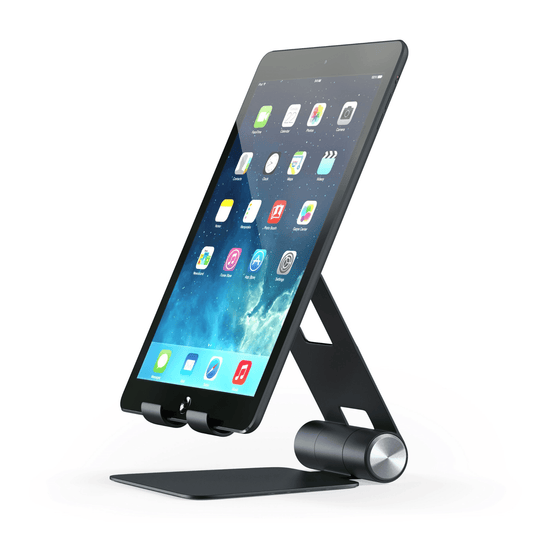 Satechi - Edle mobile Aluminium Halterung mit verstellbarem Winkel für Smartphones, iPads und Tablets - Schwarz - Pazzar.ch