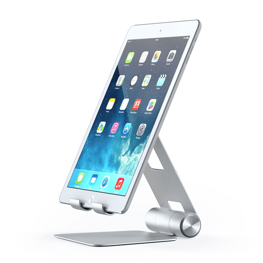 Satechi - Edle mobile Aluminium Halterung mit verstellbarem Winkel für Smartphones, iPads und Tablets - Silber - Pazzar.ch