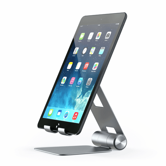 Satechi - Edle mobile Aluminium Halterung mit verstellbarem Winkel für Smartphones, iPads und Tablets - Space Gray - Pazzar.ch