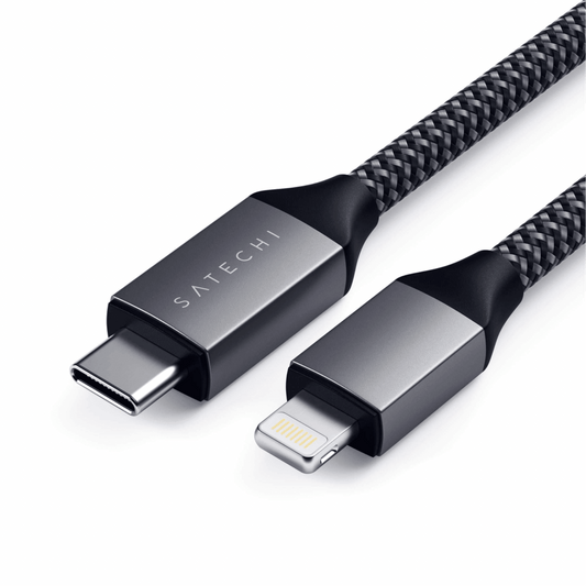 Satechi - (1.8m) Lightning auf USB-C schnell Ladekabel und Datenkabel - Space Gray - Pazzar.ch