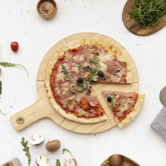Livoo Pizza-Schneidebrett Set 30 cm Holz - Pazzar.ch