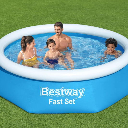 Bestway Fast Set Aufblasbarer Swimmingpool Rund 244x66 cm - Pazzar.ch