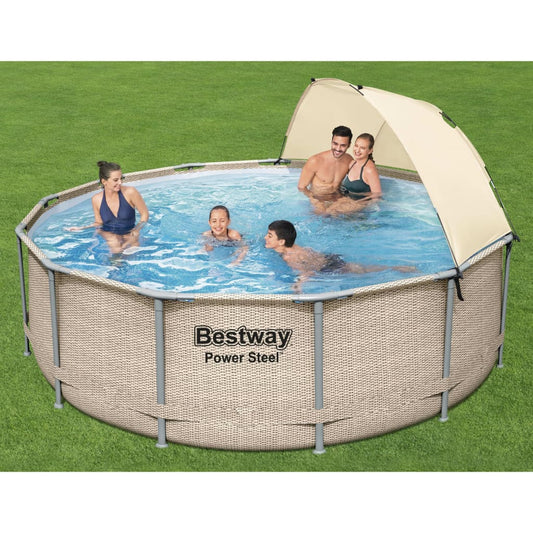 Bestway Power Steel Swimmingpool-Set mit Dach 396x107 cm - Pazzar.ch