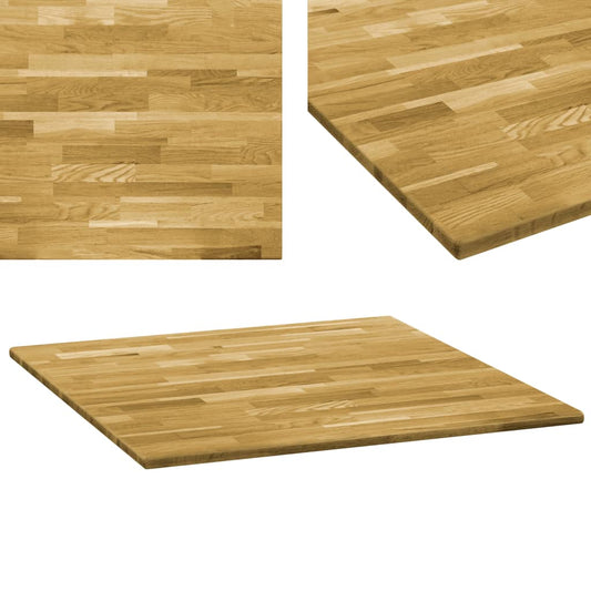 Tischplatte Eichenholz Massiv Quadratisch 23 mm 80x80 cm - Pazzar.ch