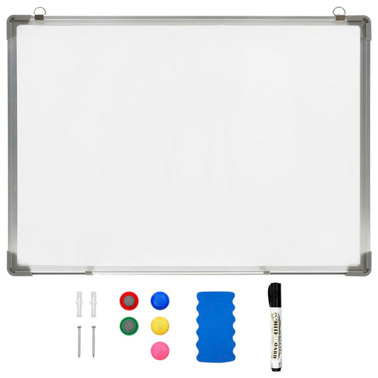 Magnetisches Whiteboard Weiß 70 x 50 cm Stahl - Pazzar.ch