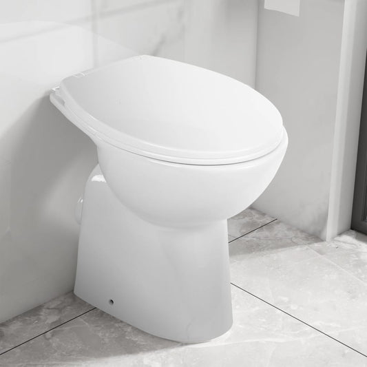 Hohe Spülrandlose Toilette Soft-Close 7 cm Höher Keramik Weiß - Pazzar.ch