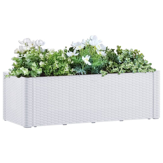 Garten-Hochbeet mit Selbstbewässerungssystem Weiß 100x43x33 cm - Pazzar.ch