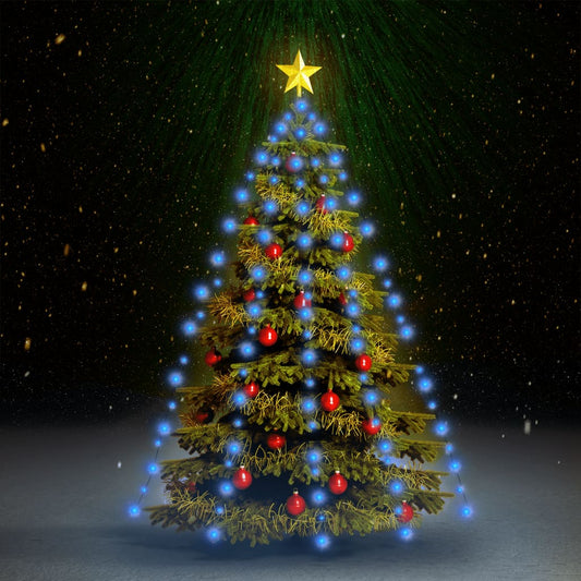 Weihnachtsbaum-Lichternetz mit 150 LEDs Blau 150 cm - Pazzar.ch
