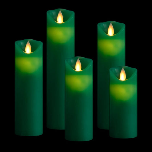 5-tlg. LED-Kerzen-Set Elektrisch mit Fernbedienung Warmweiß - Pazzar.ch