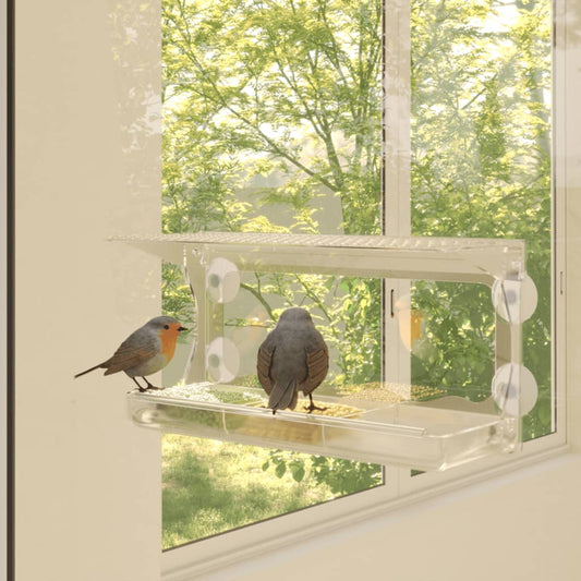 Fenster-Futterstellen für Vögel 2 Stk. Acryl 30x12x15 cm - Pazzar.ch