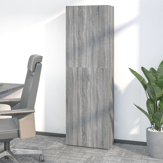 Büroschrank Grau Sonoma 60x32x190 cm Holzwerkstoff - Pazzar.ch