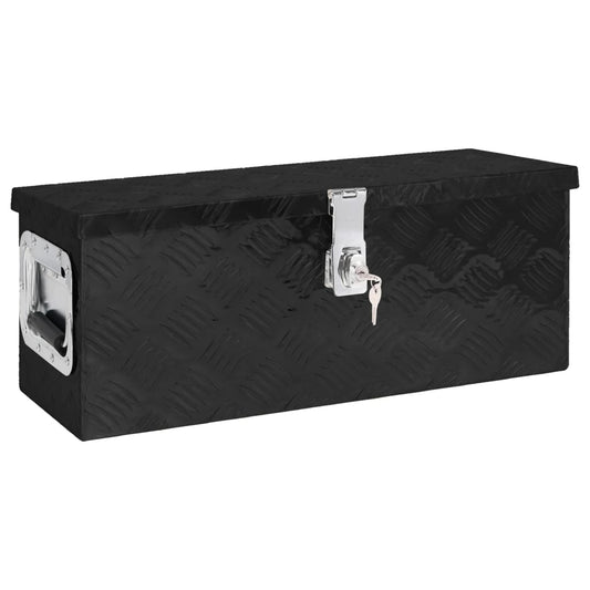 Aufbewahrungsbox Schwarz 60x23,5x23 cm Aluminium - Pazzar.ch