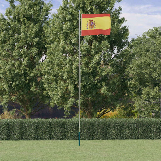 Flagge Spaniens mit Mast 6,23 m Aluminium - Pazzar.ch