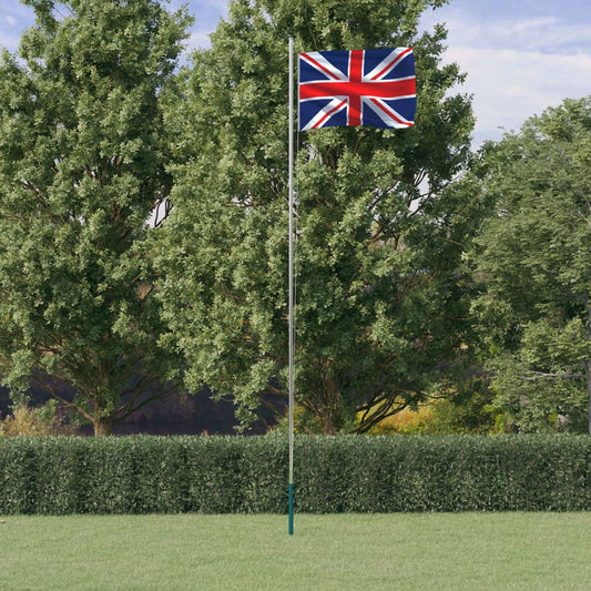 Flagge Großbritanniens mit Mast 6,23 m Aluminium - Pazzar.ch