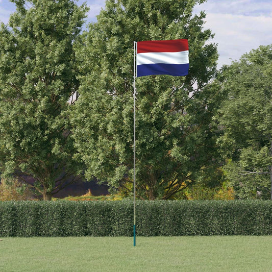 Niederländische Flagge mit Mast 5,55 m Aluminium - Pazzar.ch