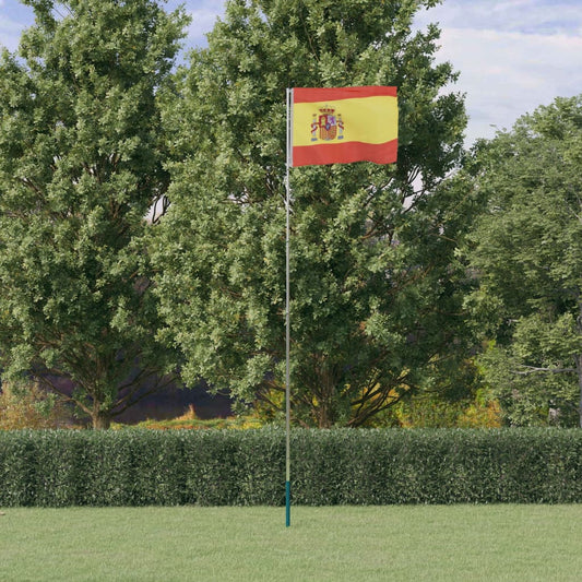 Flagge Spaniens mit Mast 5,55 m Aluminium - Pazzar.ch