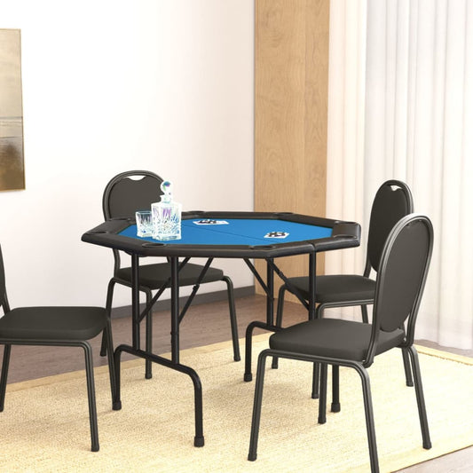 Pokertisch Klappbar 8 Spieler Blau 108x108x75 cm - Pazzar.ch