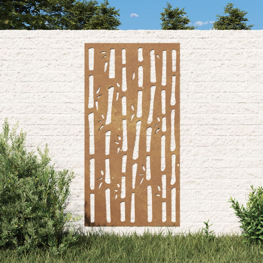 Garten-Wanddeko 105x55 cm Cortenstahl Bambus-Design - Pazzar.ch