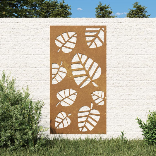 Garten-Wanddeko 105x55 cm Cortenstahl Blatt-Design - Pazzar.ch