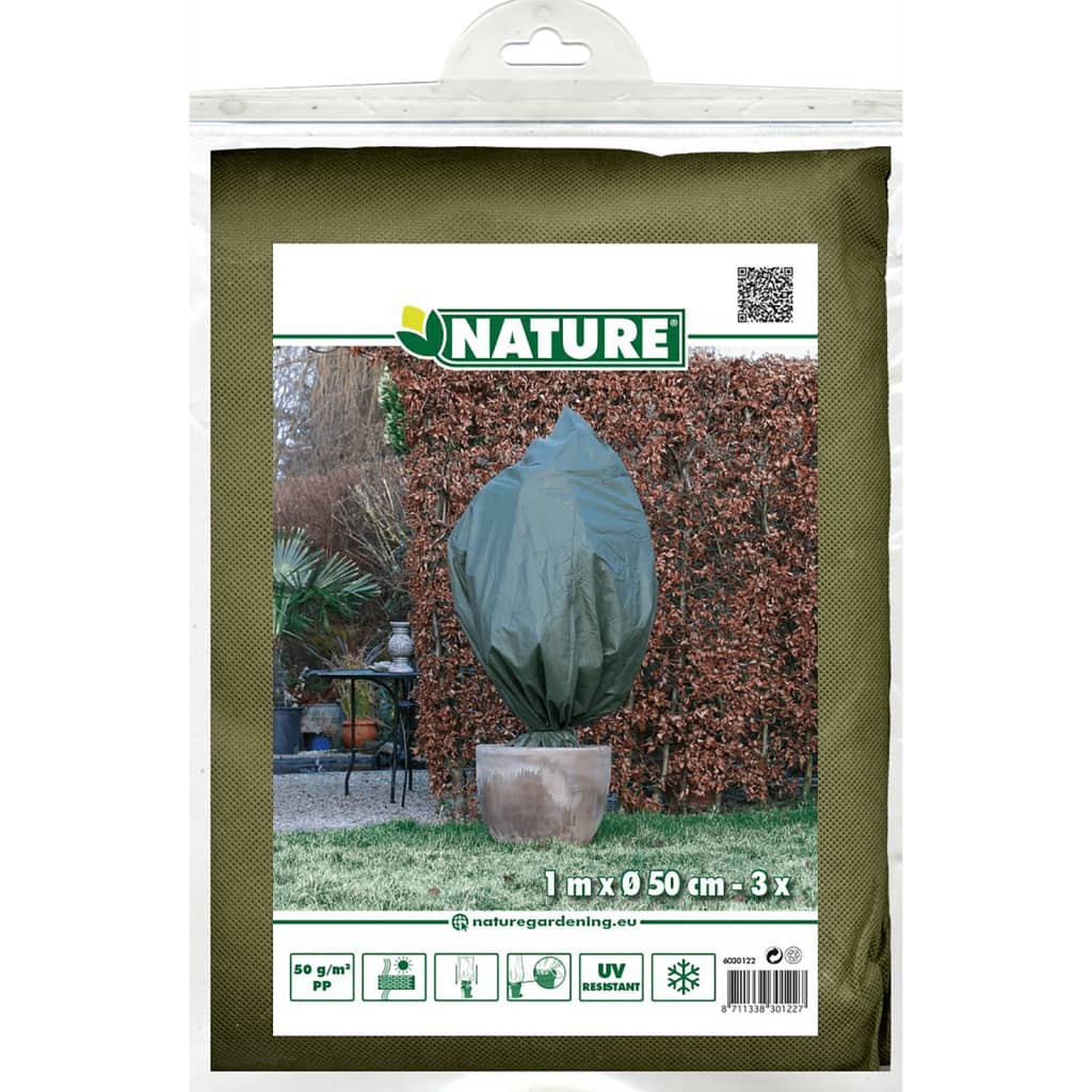 Nature Wintervlies-Frostschutzhaube 3 Stk. 50 g/m² 100x50 cm Grün - Pazzar.ch