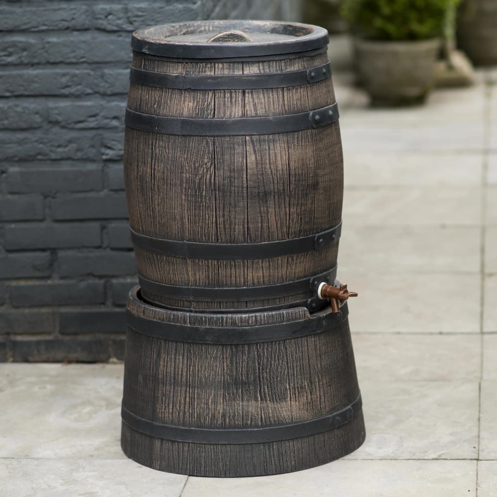 Ständer für Regentonne Holzoptik 30,5 x 58 cm Braun