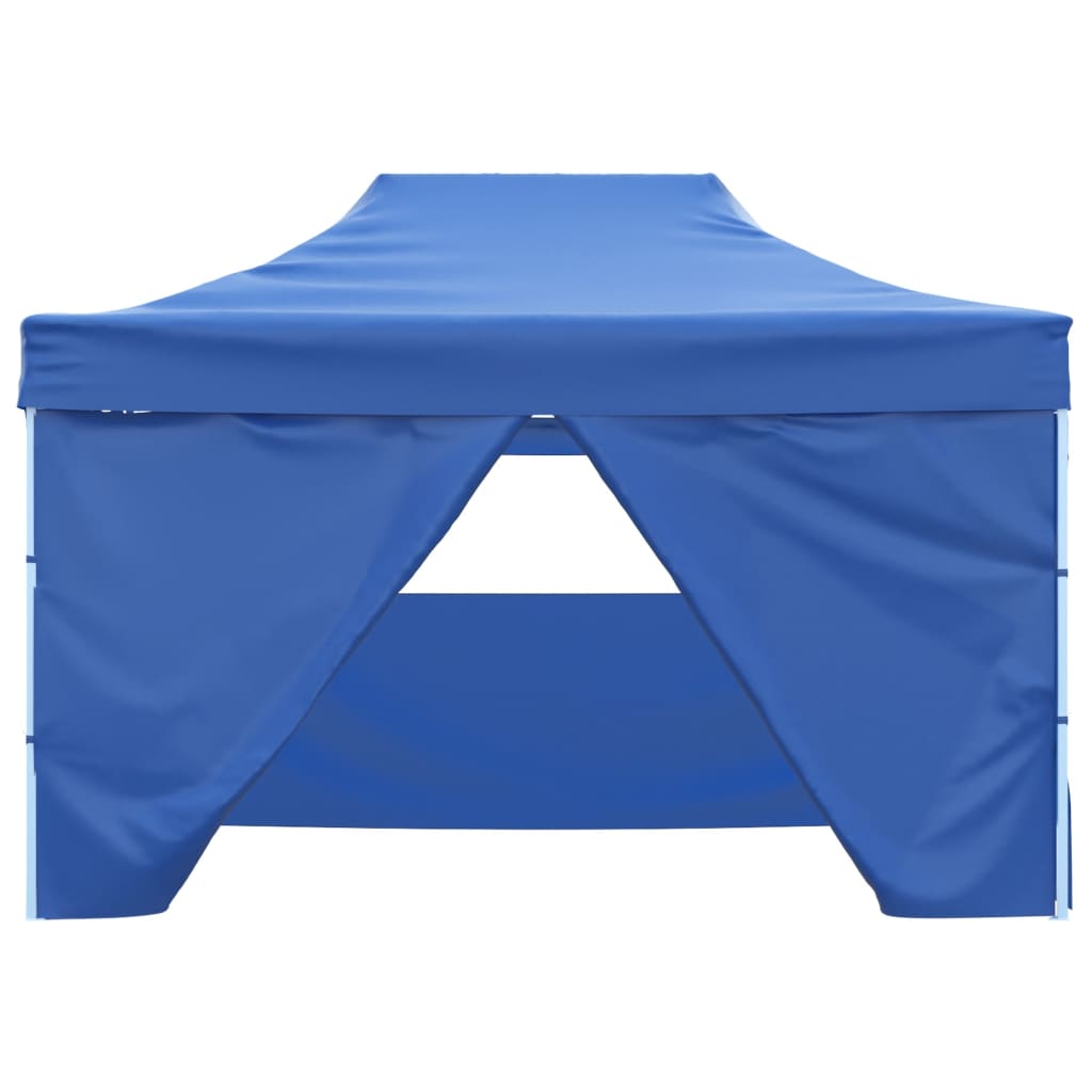 Faltzelt Pop-Up mit 4 Seitenteilen 3x4,5 m Blau - Pazzar.ch