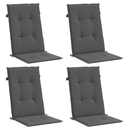 Gartenstuhlauflagen für Hochlehner 4 Stk. Anthrazit 120x50x3 cm - Pazzar.ch