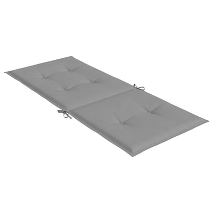 Gartenstuhlauflagen für Hochlehner 2 Stk. Grau 120x50x3cm Stoff - Pazzar.ch