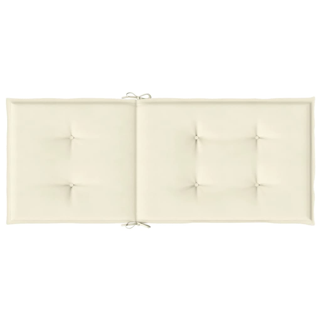 Gartenstuhlauflagen für Hochlehner 4Stk. Creme 120x50x3cm Stoff - Pazzar.ch