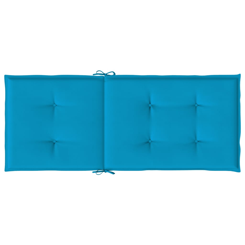 Gartenstuhlauflagen für Hochlehner 4 Stk. Blau 120x50x3cm Stoff - Pazzar.ch