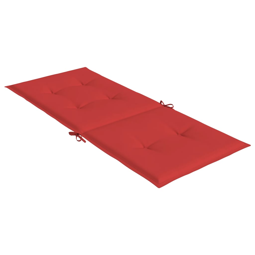 Gartenstuhlauflagen für Hochlehner 4 Stk. Rot 120x50x3 cm Stoff