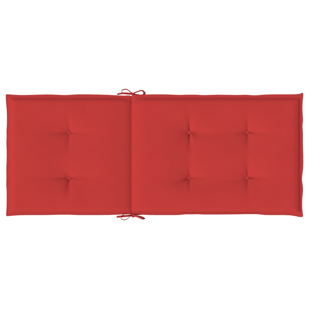 Gartenstuhlauflagen für Hochlehner 4 Stk. Rot 120x50x3 cm Stoff - Pazzar.ch