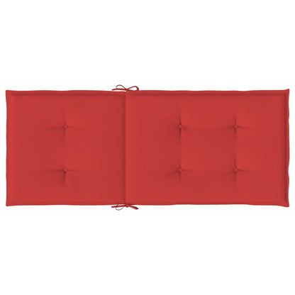 Gartenstuhlauflagen für Hochlehner 4 Stk. Rot 120x50x3 cm Stoff - Pazzar.ch