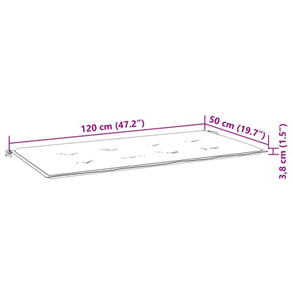 Gartenbank-Auflage Rot 120x50x4 cm Oxford-Gewebe