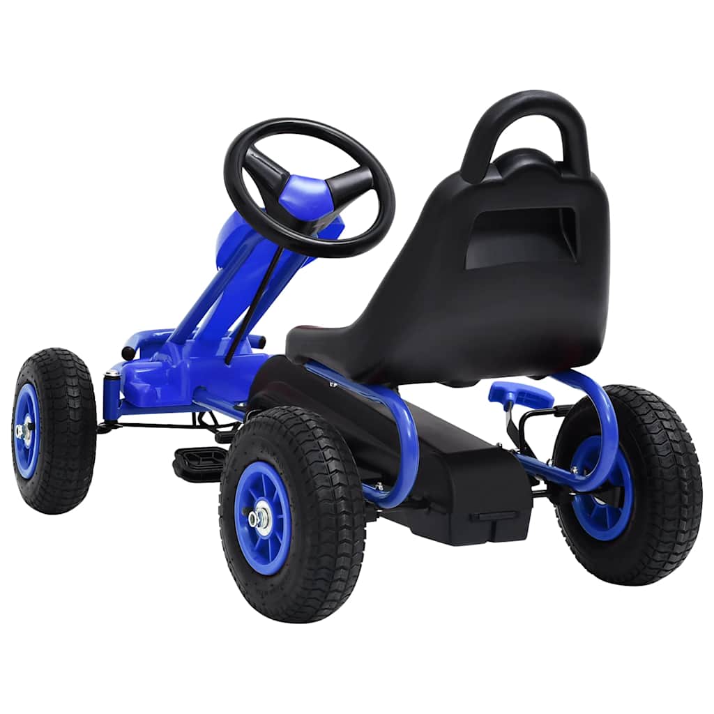 Pedal Go-Kart mit Luftreifen Blau - Pazzar.ch
