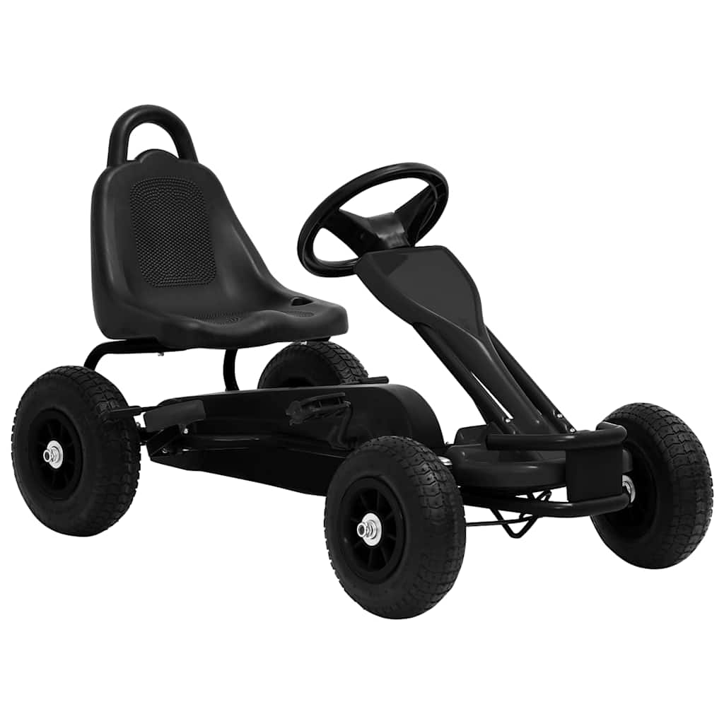 Pedal Go-Kart mit Luftreifen Schwarz - Pazzar.ch