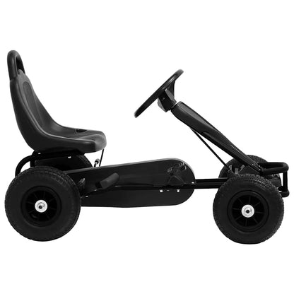 Pedal Go-Kart mit Luftreifen Schwarz - Pazzar.ch
