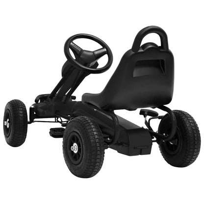 Pedal Go-Kart mit Luftreifen Schwarz - Pazzar.ch