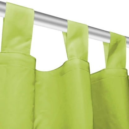 Vorhänge Mikro-Satin 2 Stk. mit Schlaufen 140×245 cm Grün - Pazzar.ch