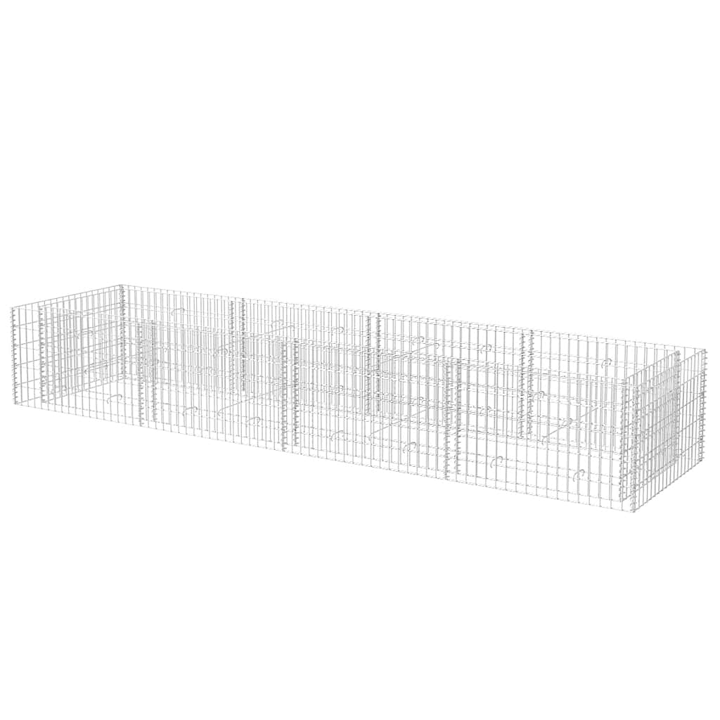 Gabionen-Hochbeet Stahl 360×90×50 cm - Pazzar.ch