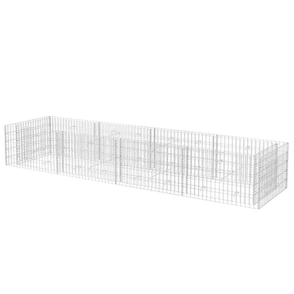 Gabionen-Hochbeet Stahl 360×90×50 cm - Pazzar.ch