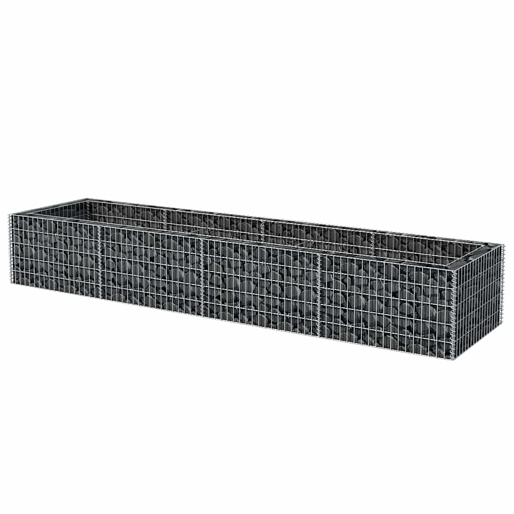 Gabionen-Hochbeet Stahl 360×90×50 cm - Pazzar.ch
