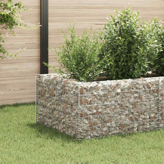 Gabionen-Hochbeet Stahl 360×90×50 cm - Pazzar.ch