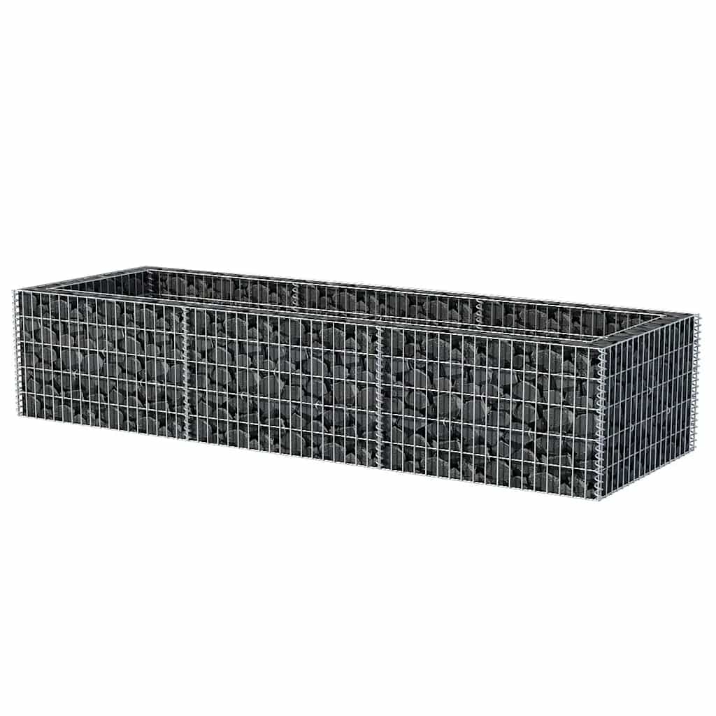 Gabionen-Hochbeet Stahl 270×90×50 cm - Pazzar.ch
