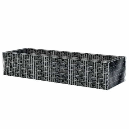 Gabionen-Hochbeet Stahl 270×90×50 cm - Pazzar.ch
