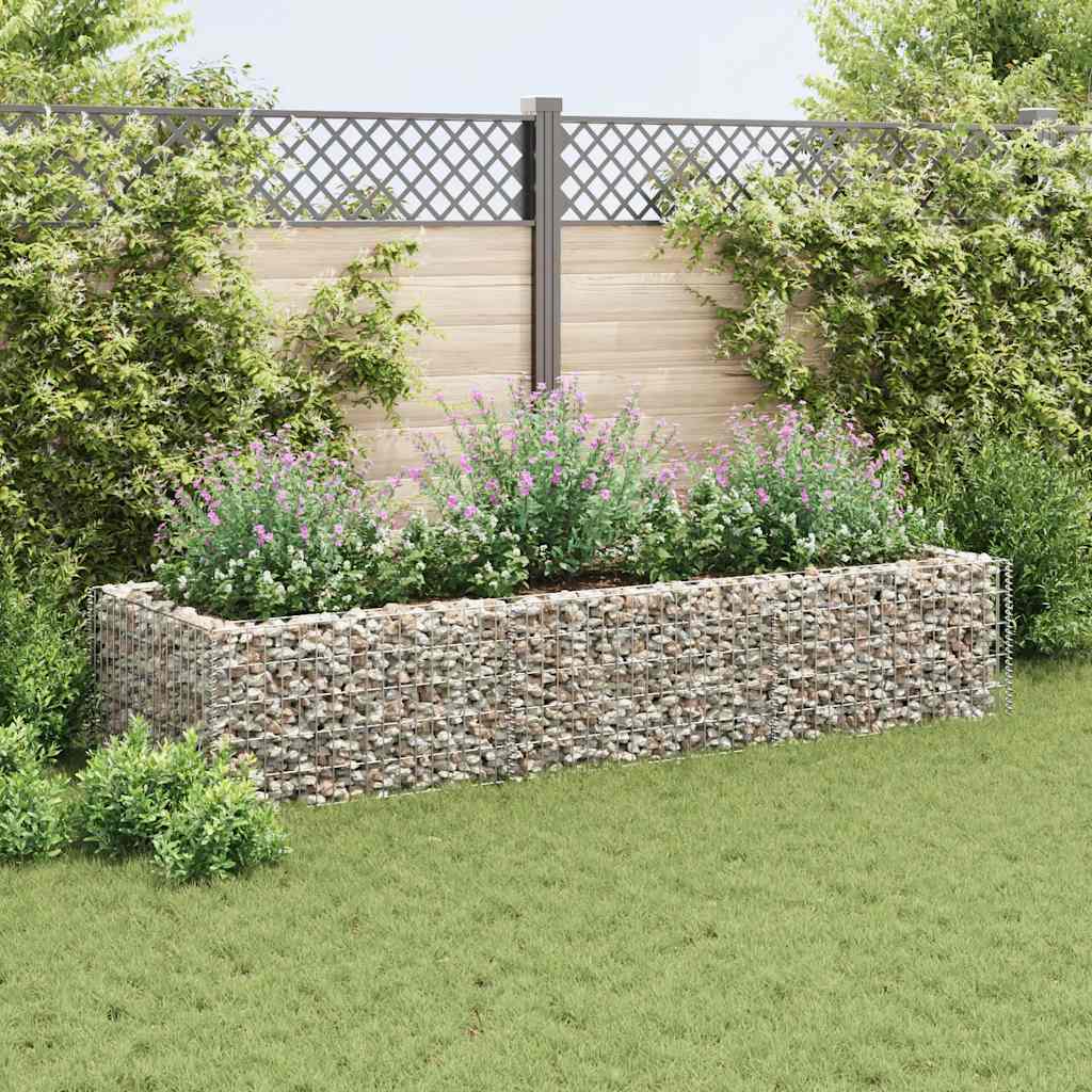 Gabionen-Hochbeet Stahl 270×90×50 cm - Pazzar.ch