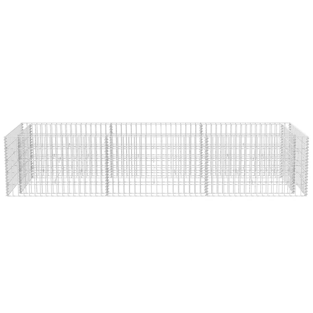 Gabionen-Hochbeet Stahl 270×90×50 cm - Pazzar.ch