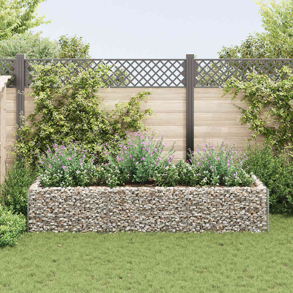 Gabionen-Hochbeet Stahl 270×90×50 cm - Pazzar.ch