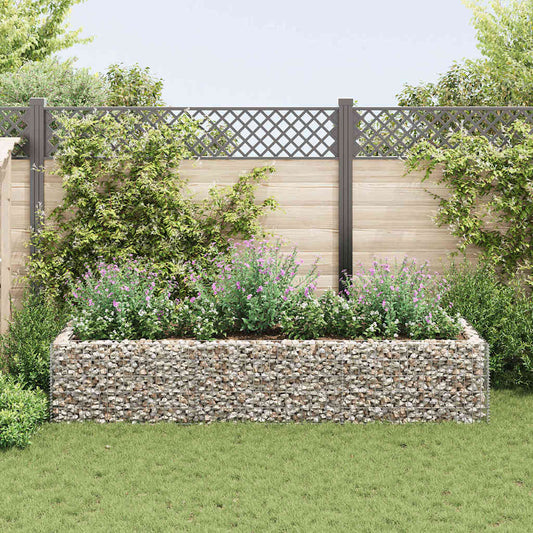 Gabionen-Hochbeet Stahl 270×90×50 cm - Pazzar.ch